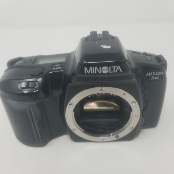 Minolta Maxxum 3Xi 35mm SLR Film Photography Black Camera Body Auto Focus Flash - Picture 11 of 11